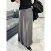 Acetate Satin Fishtail Skirt Femininity Simple Drape Thin Buttocks a Word Medium and Long Skirt