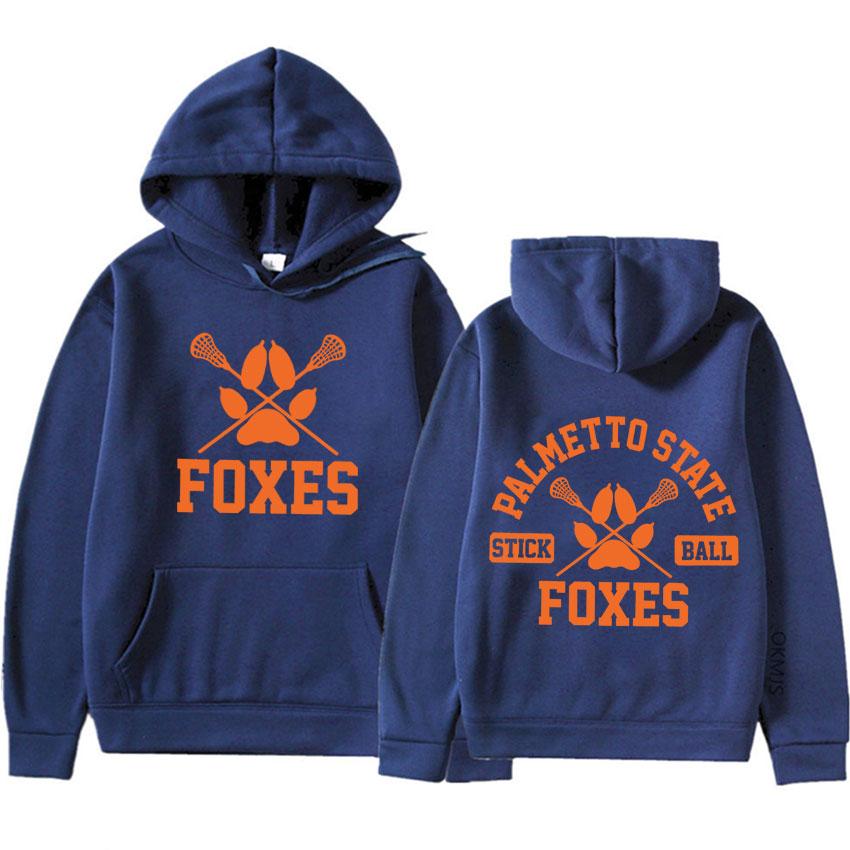 FOXES PALMETTO STATE Print Hoodie Herren Damen Modischer Streetwear Freizeit Trainingsanzug Übergroß Trend Design Lockerer Hoodie