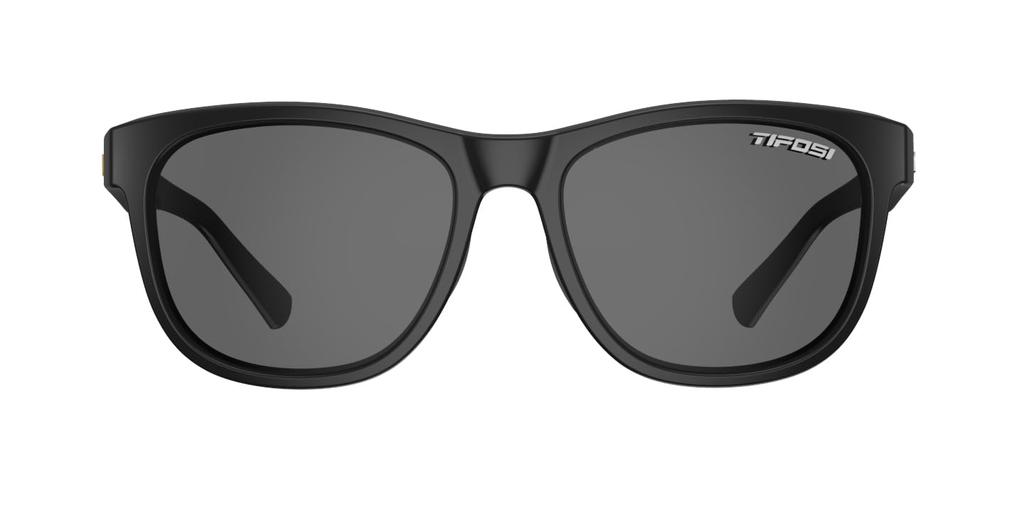 Tifosi Full Frame Retro Casual Swank Satin Black Smoke 1500500151 2-eye [Swank Polarized]