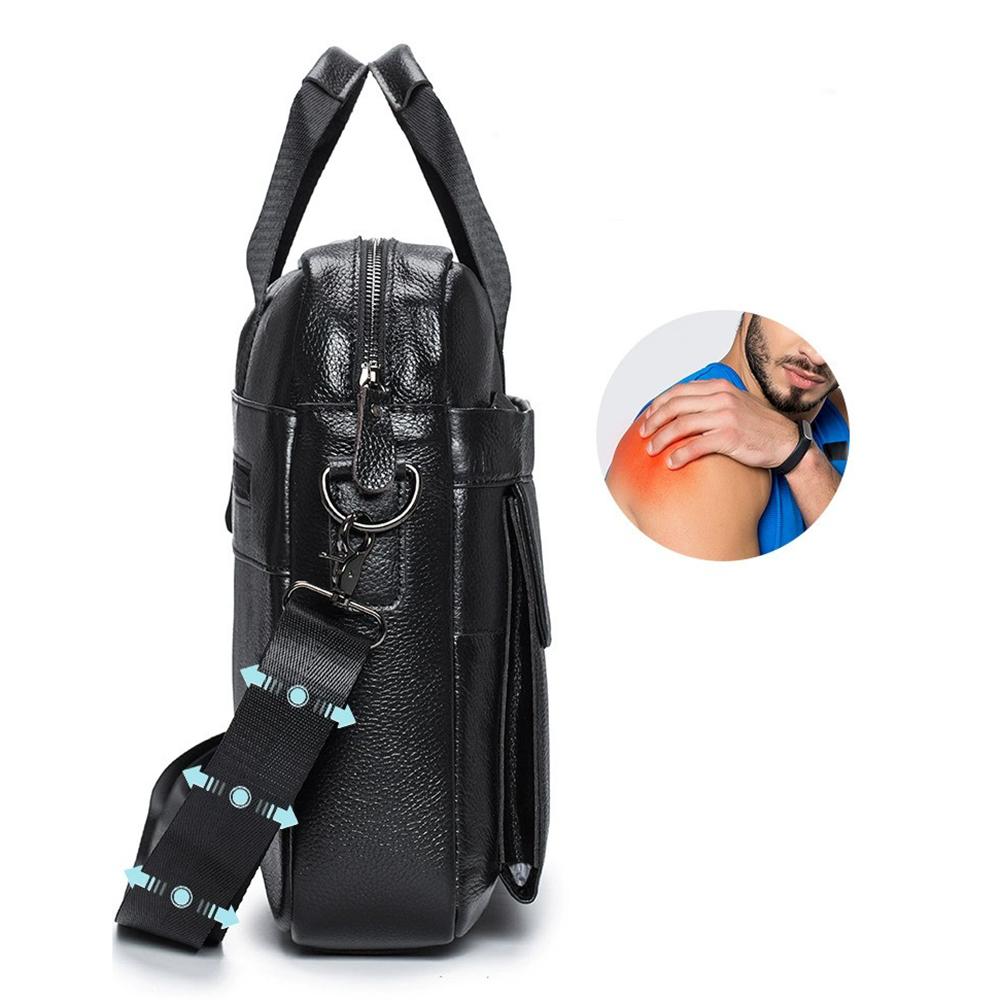 BULLCAPTAIN Erste Schicht Rindsleder Laptoptasche 14 Zoll Umhängetasche Business Aktentasche Markenhandtasche