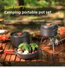 Custom High Quality Camping Supplies for 2/3 Persons Metal Aluminum Portable Outdoor Camping Cookware Kettle Pot Set 4-5L