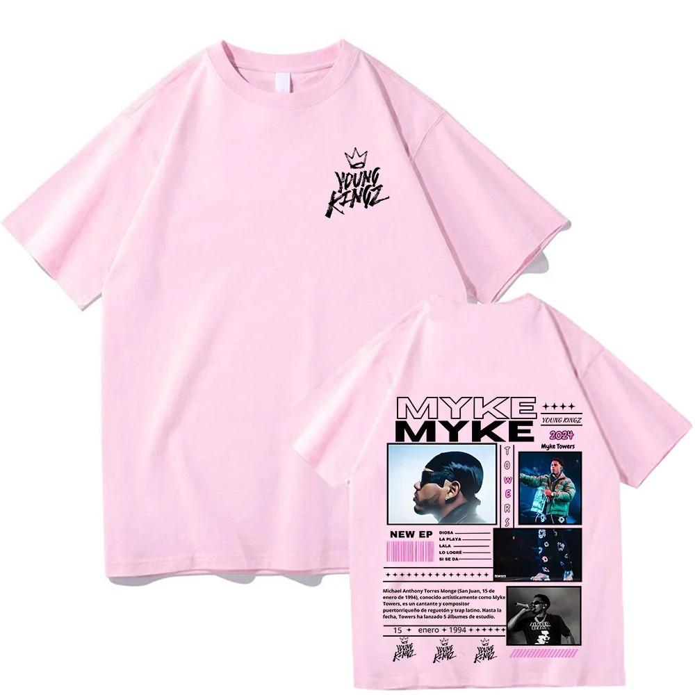 2026 Rapper Myke Towers Graphic Print T-shirts Men Women Fashion Hip Hop Crewneck Tshirt Unisex Casual Oversized Short Sleeve T Shirts