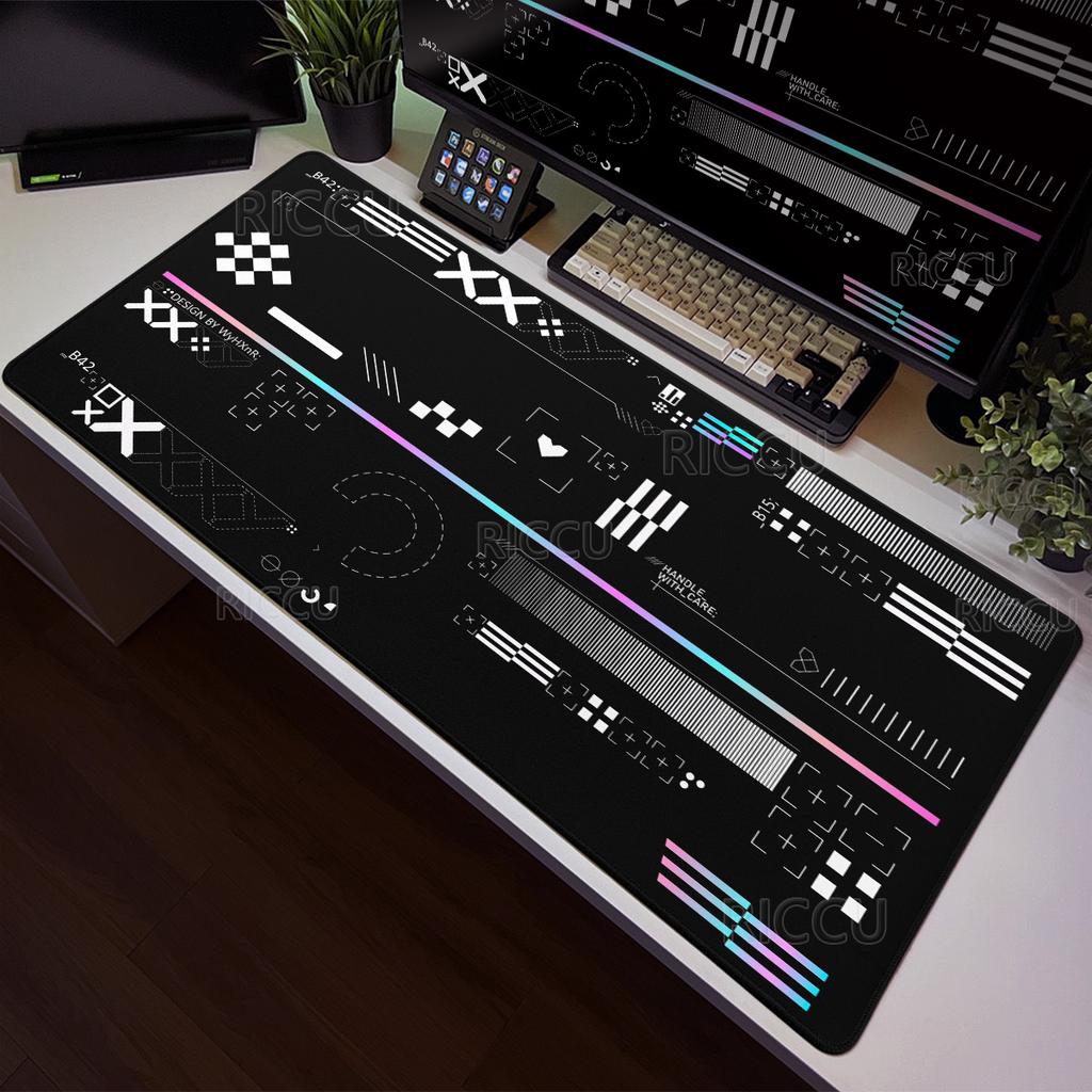 CS GO Schwarz Großes Mauspade PC Gaming Tischmatte Gummi HD Druck Großer Gamer XXL Teppich Mechanische Tastatur Erweitern für Schreibtischmatte