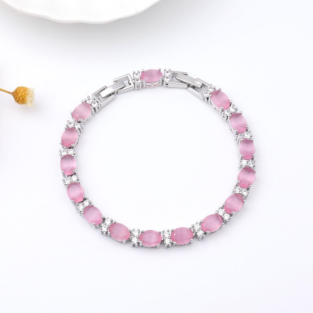 Women's Multicolor Zircon Crystal Bracelet - Non-Fading Gemstone Jewelry