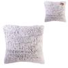 Les Trésors De Lily [R1081] - Coussin créateur 'Scarlett' gris (sherpa) - 40 cm