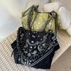 Cashew Print Nylon Canvas Lazy Wind Large Capacity Shoulder Messenger Bag Literary And Casual Tote Bag