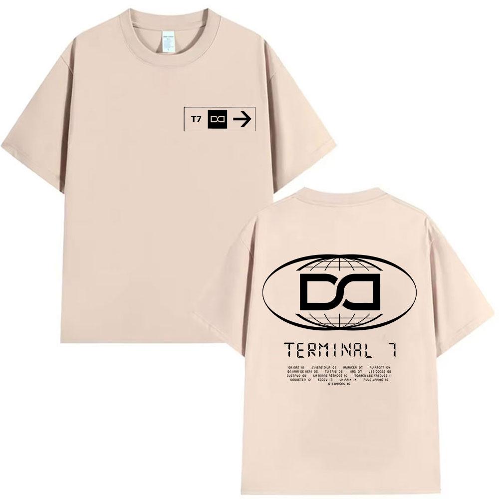 Rapper Djadja & Dinaz TERMINAL 7 Album 2025 Graphic T Shirts Men's Women Vintage Fashion Oversized Cotton T-shirt Man Streetwear