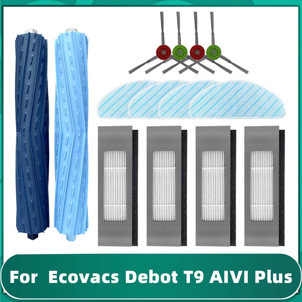 Fit For Ecovacs Debot T9 AIVI, T9 AIVI Plus Main Side Brush Hepa Filter Mop Cloth Dust Box Replacement Parts Accessories