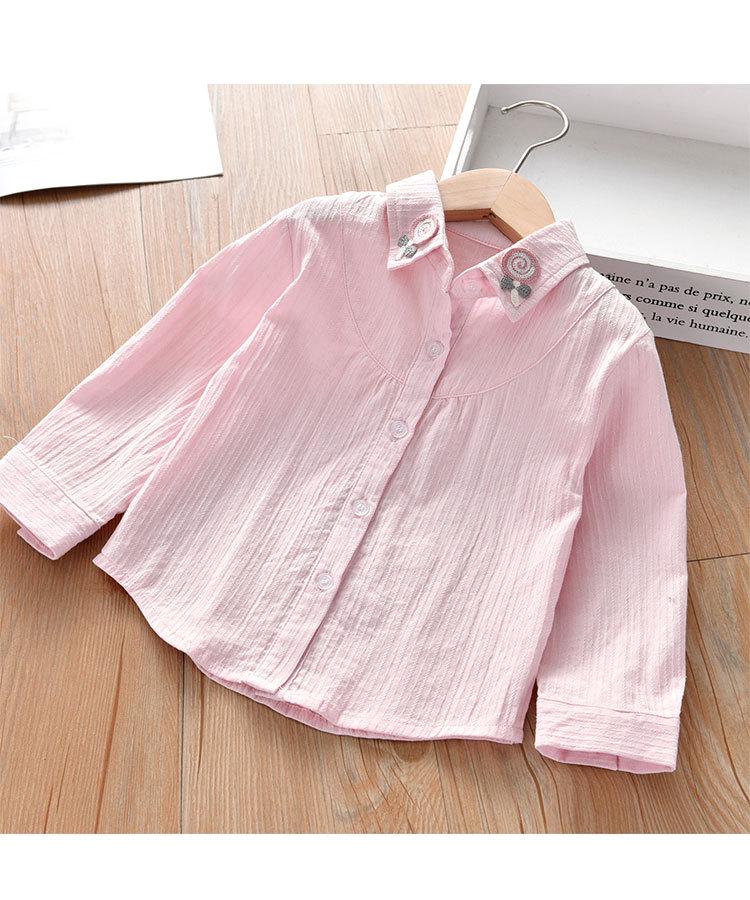 Girls' Cotton Lollipop Shirt - Spring/Autumn Korean-Style Doll Academic Fashion