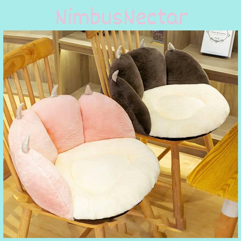 Cute Cat Paw Plush Seat Cushion Comfortable Sitting Pad For Home Office Decor Gift For Teens