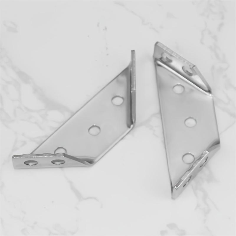 10PCS Angle Corner Brackets Fasteners Heavy Protector Right Triangular Angle Corner Stand Supporting Cabinet Furniture Hardware