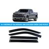 Chevrolet Silverado 1500 Crew Cab 2019-2025 Side Window Rain Deflectors