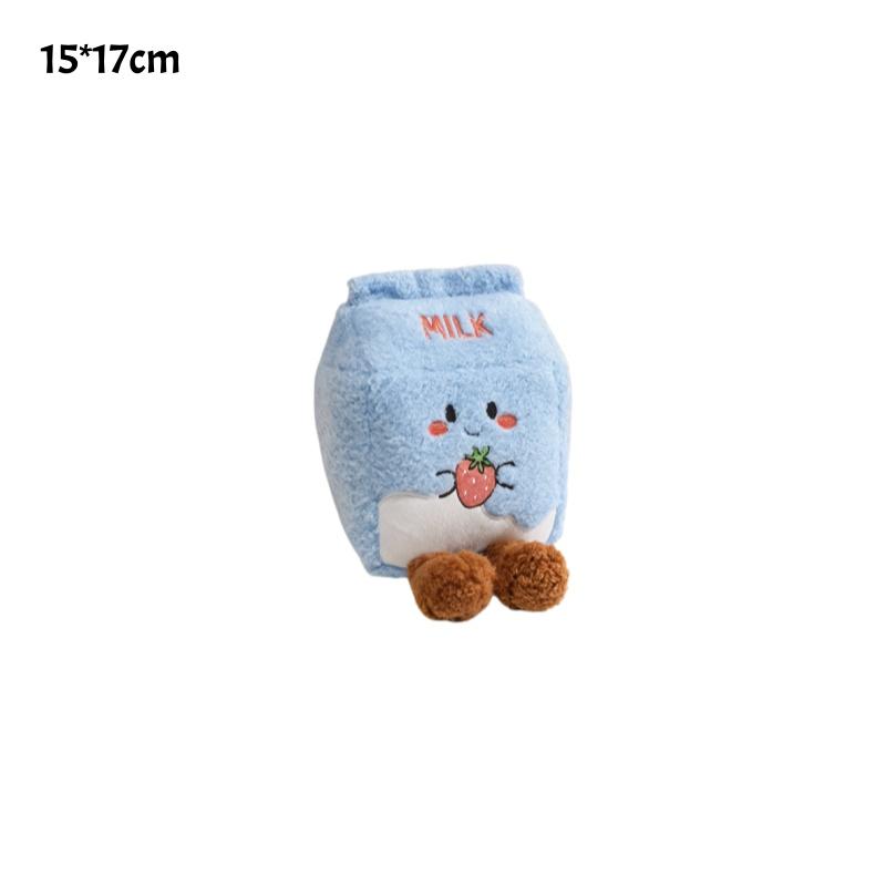 Milchkarton Plüschtiere Geschenkbox Stoffpuppe Kawaii Heimdeko Spielzeug Exquisites Geschenk für Freundin Kreative Geburtstagsüberraschungsgeschenke gray