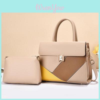Damen Pu Tasche Umhängetasche Mit Patchwork-Design Für Den Täglichen Gebrauch
