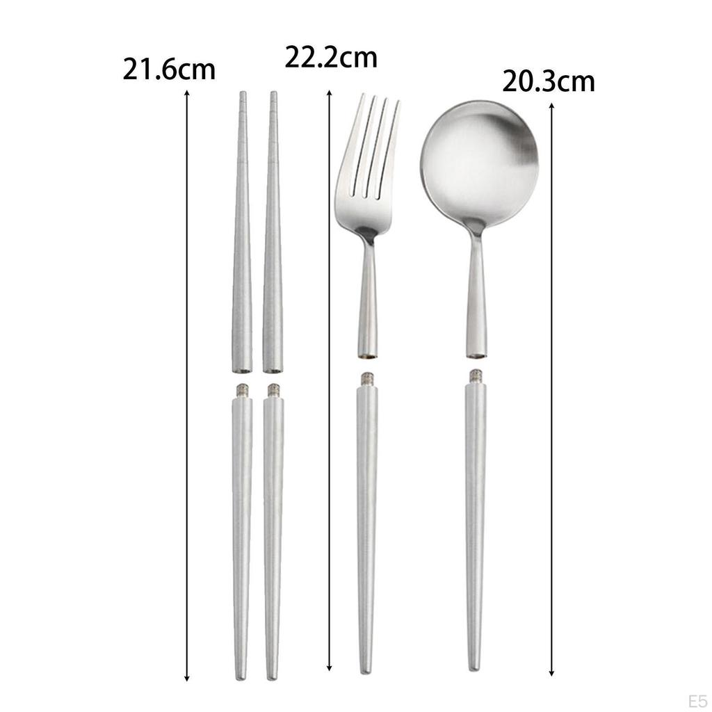4 stück Camping Besteck Set Utensil Abnehmbare mit Lagerung Box Reise Utensilien