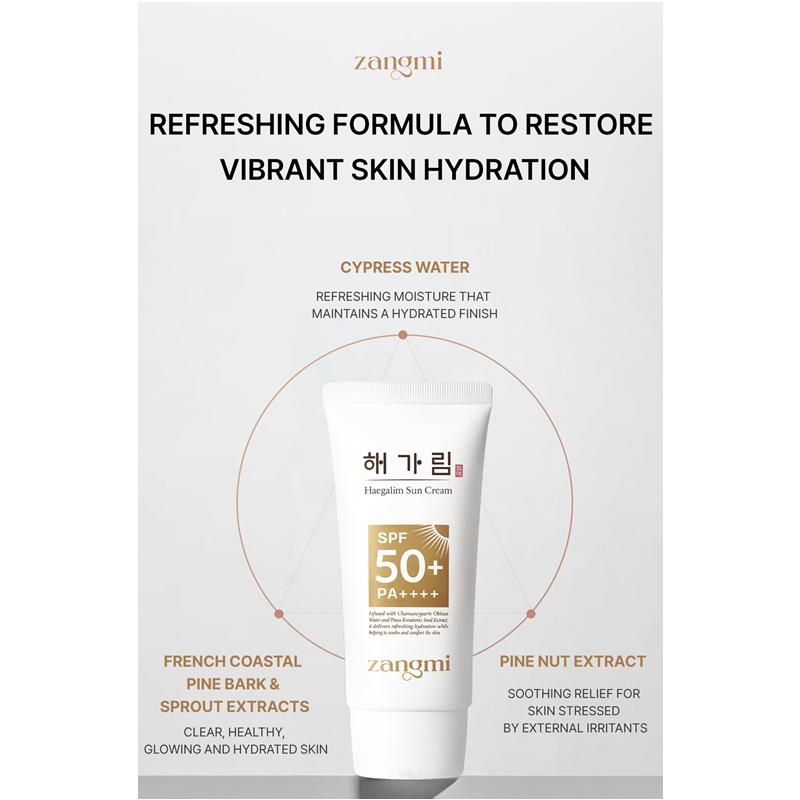 Zangmi Haegalim Sun Cream SPF50+ PA++++ 50g (3 Options)
