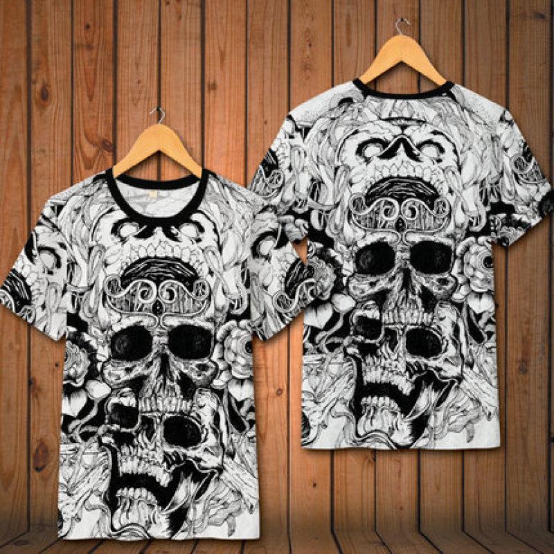 

Футболка с короткими рукавами и 3D принтом «Властные черепа» в стиле хип-хоп, лето 2019, новое качество, мягкая удобная крутая футболка для мужчин, S-6XL XS