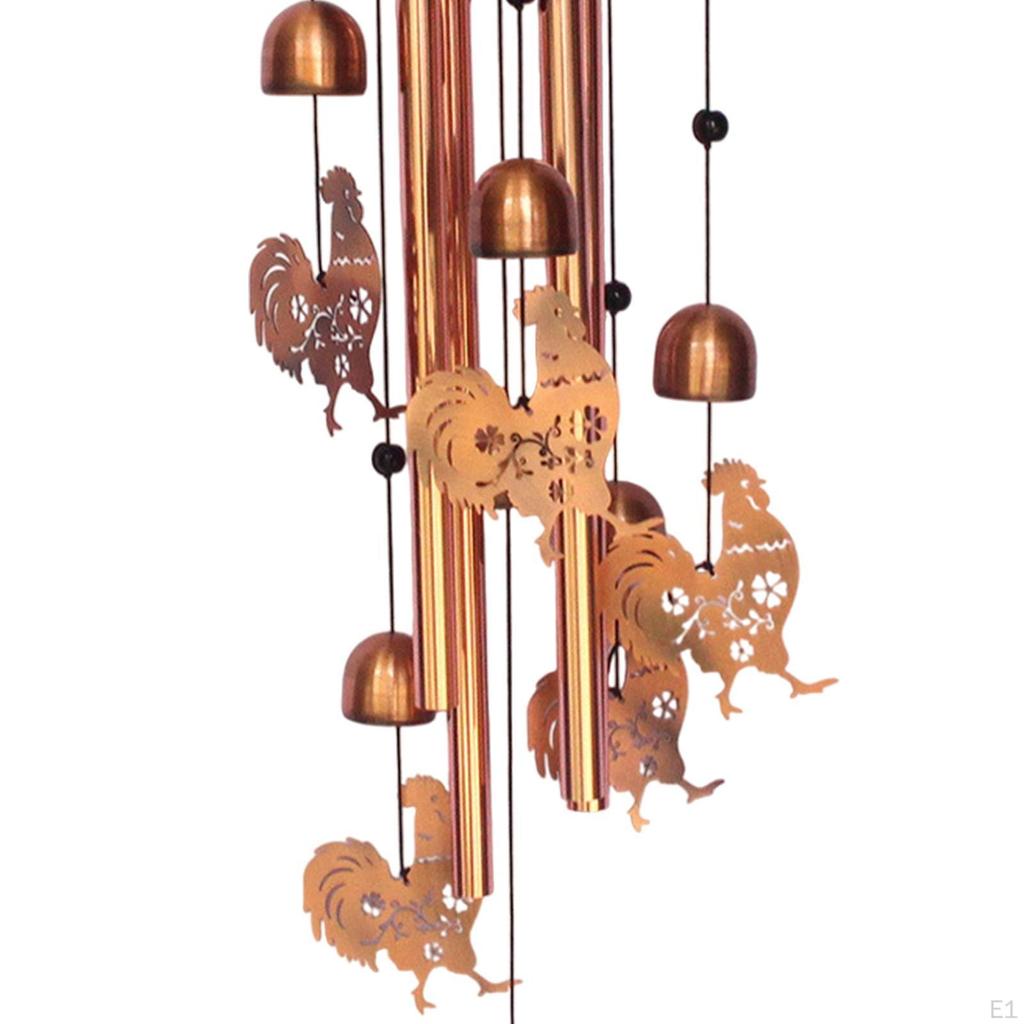 Chicken Wind Chime Hanging Ornament Birthday Gift Grandma Indoor Outdoor Decor Metal Windchime for