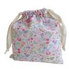 Forest Style Handmade Floral Cotton Drawstring Bag Vintage Storage Pouch For Underwear Travel Organizer Pouch