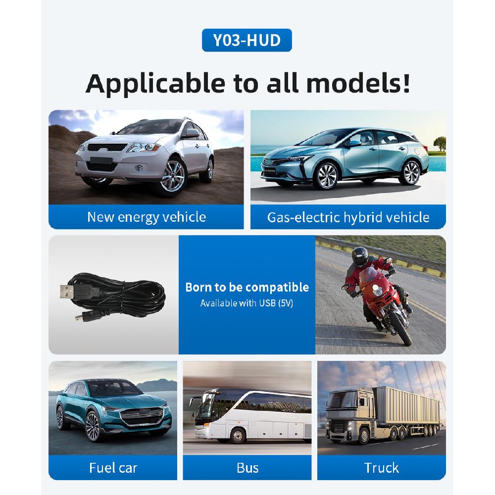 Universal HUD GPS Projection Display Speedometer Digital Car Speedometer Speed Meter In Miles Per Hour