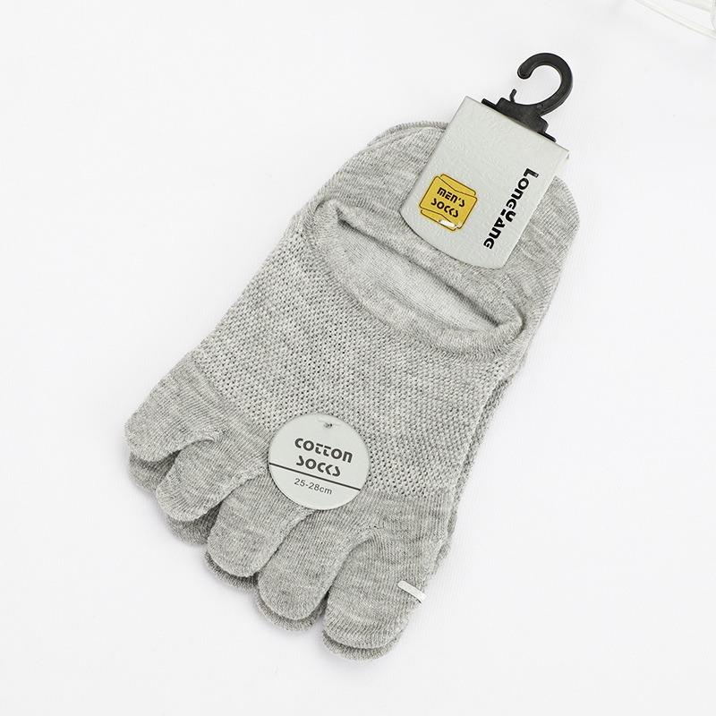 Women Spring and Summer Versatile Mesh Invisible Shallow Mouth Low Top Breathable Cotton Five Toe Socks