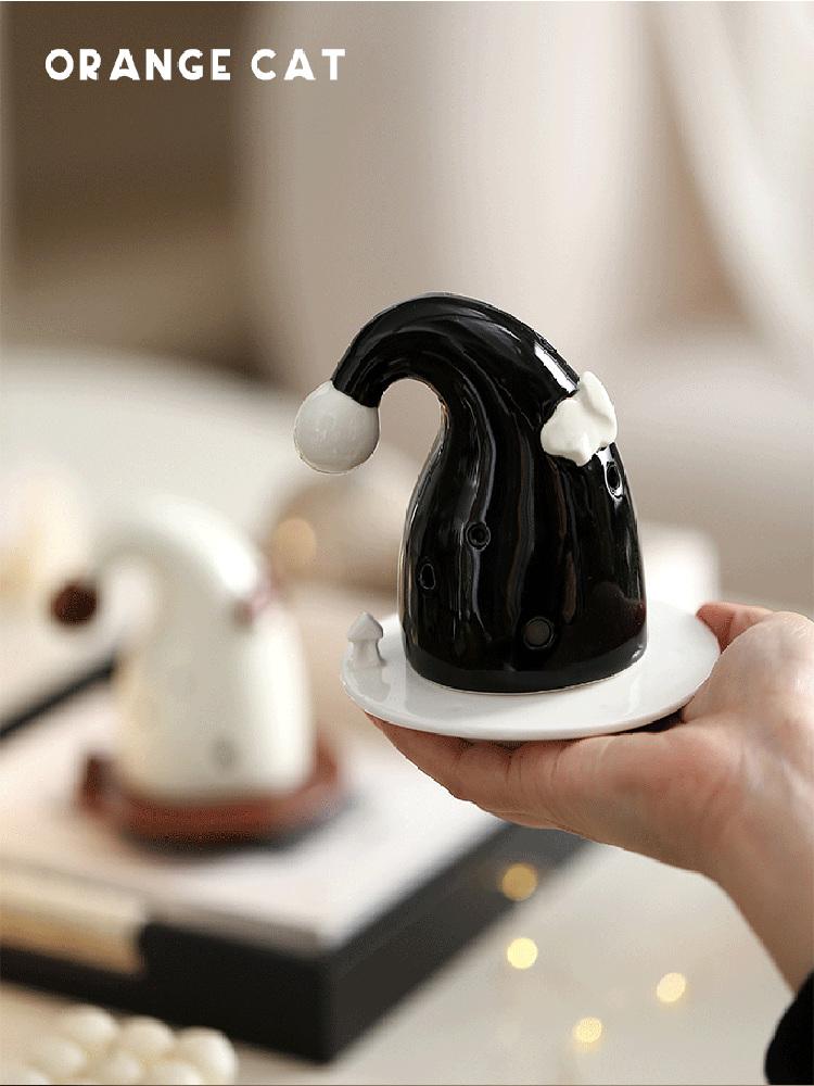 Creative magic cap, toothpick box, ceramic household toothpick holder, dental floss box, high appearance level