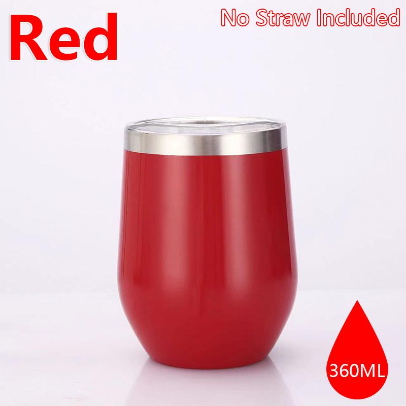 360ml Stainless Steel Eggshell Wine Tumbler Double Wall Vacuum Insulated Cup for Coffee Tea Office Home Travel