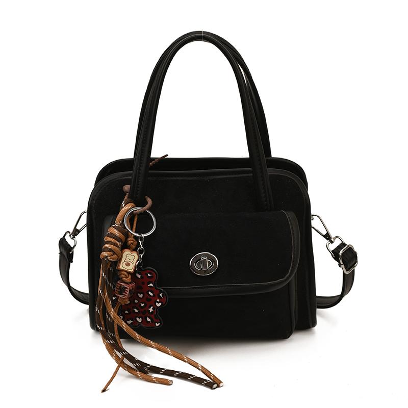 Women'S Mini Suede Shopper Shoulder Bag 2025 Winter Luxury Design Retro Handbags For Women Solid Color Shopping Tote Bags