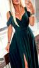 Long Elegant Dress For Wedding Party Classic Maxi With Split Red M