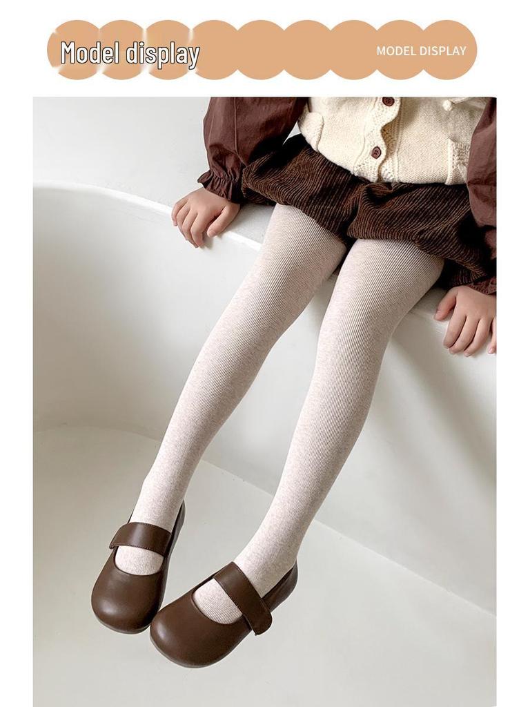 Fleece-lined Kids' Pantyhose & Leggings, Non-slip Dance Socks, and Bodysuits for Spring & Autumn.