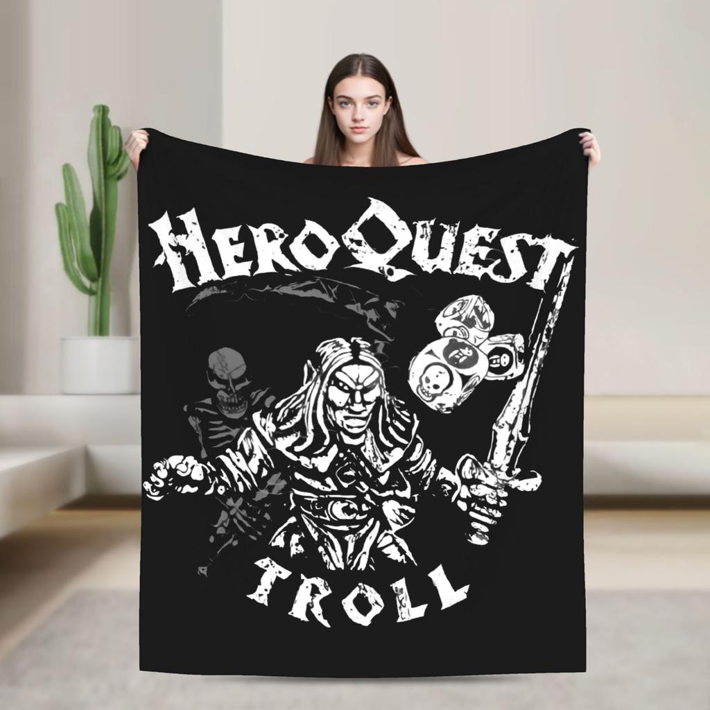 Heroquest Roleplay Game 90s RPG Knitted Blankets Flannel Gaming Warm Throw Blankets for Bedding Throws Quilt Portable