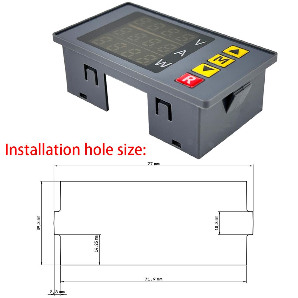 BM730 DC0-100V 10A LED Digital Voltmeter Ammeter Voltage Current Wattmeter Meter Volt Detector Tester Monitor Panel With alarm