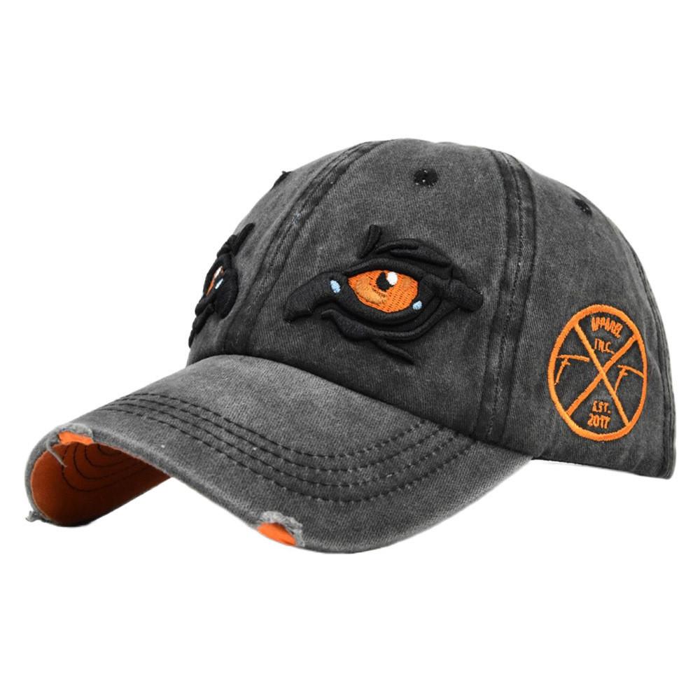 Black Eagle Eye Embroidered Baseball Cap Vintage Duck Tongue Hat Sun Hat