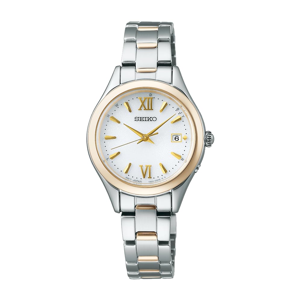

SEIKO SELECTION SWFH134 Watch S Series Solar Radio Controlled Full Auto Calendar Function Silver Yellow Gold Dial White Stainless Steel [Seiko Watch]
