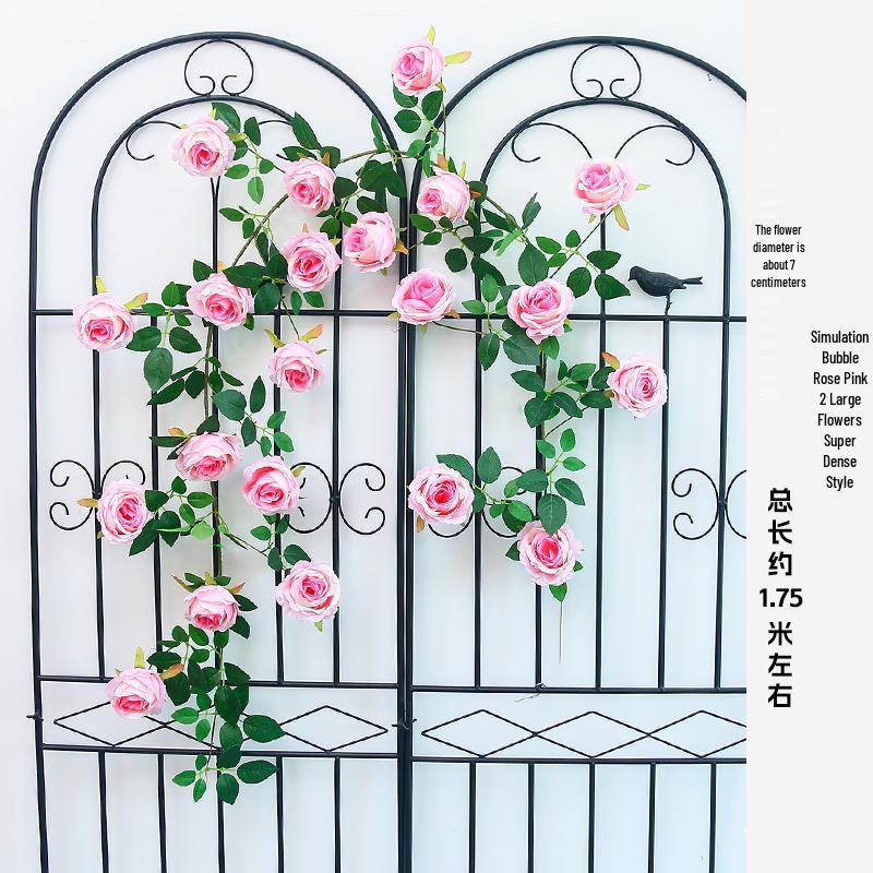 Silk Rose Vine Artificial Flower Chain for Living Room Decor