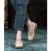 Leather flat for Huizhou women's shoes Su Yinyin same single shoes women's soft soles British style autumn and winter small leather shoes women