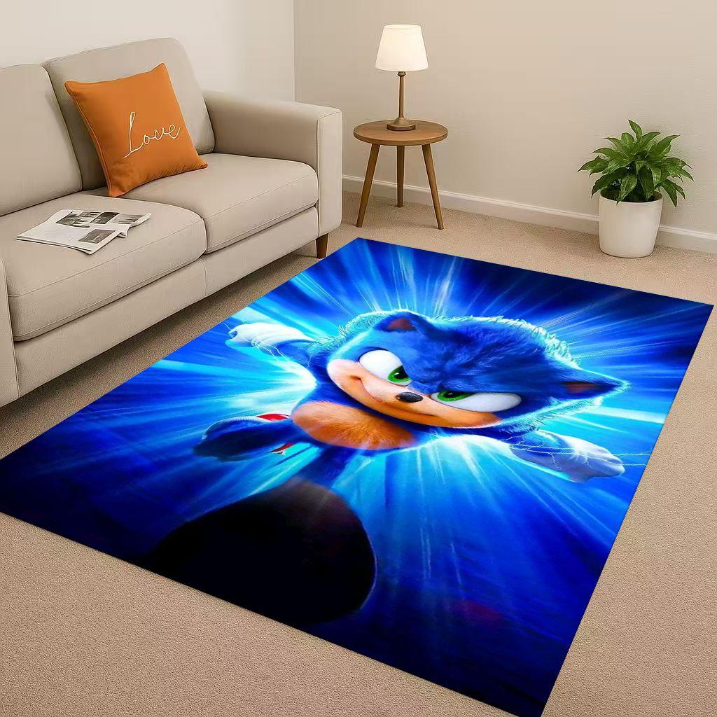 3D S-Sonics Cartoon Living Room Non-Slip Area Rug Soft Carpet for Bedroom Playroom and Sofa , Easy Clean Home Decor Doormat