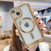 Luxury Transparent Magnetic For Magsafe Wireless Charge Case For Iphone 14 13 12 11 Pro Max X Xs Xr Shockproof Silicone Cover