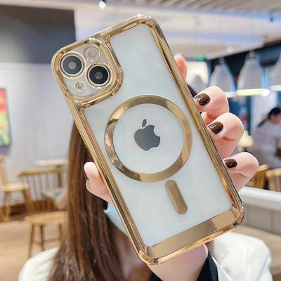 Luxury Transparent Magnetic For Magsafe Wireless Charge Case For Iphone 14 13 12 11 Pro Max X Xs Xr Shockproof Silicone Cover