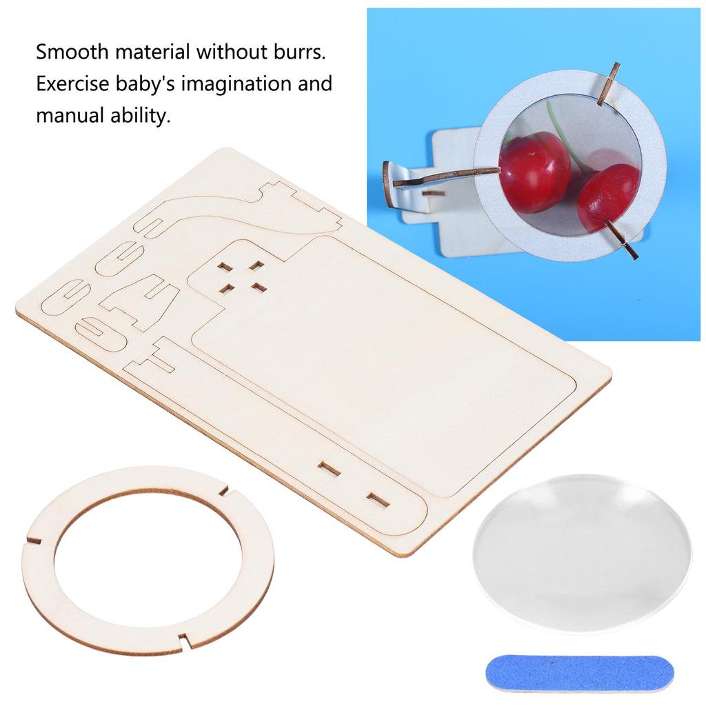 Wooden Magnifying Glass Scientific Education DIY STEM Assembly Toy Science Experiment for 6+ Years Old Children