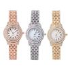 Elegante Damen-Armbanduhr mit Strasssteinen - Modisches Accessoire mit Diamant-Intarsien