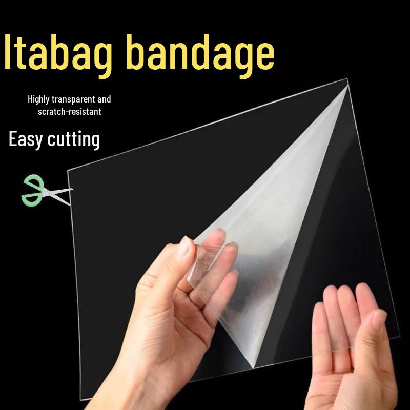 Ita Bag Rückmaterial: Dicke transparente Platte mit Band-Abzeichenbasis