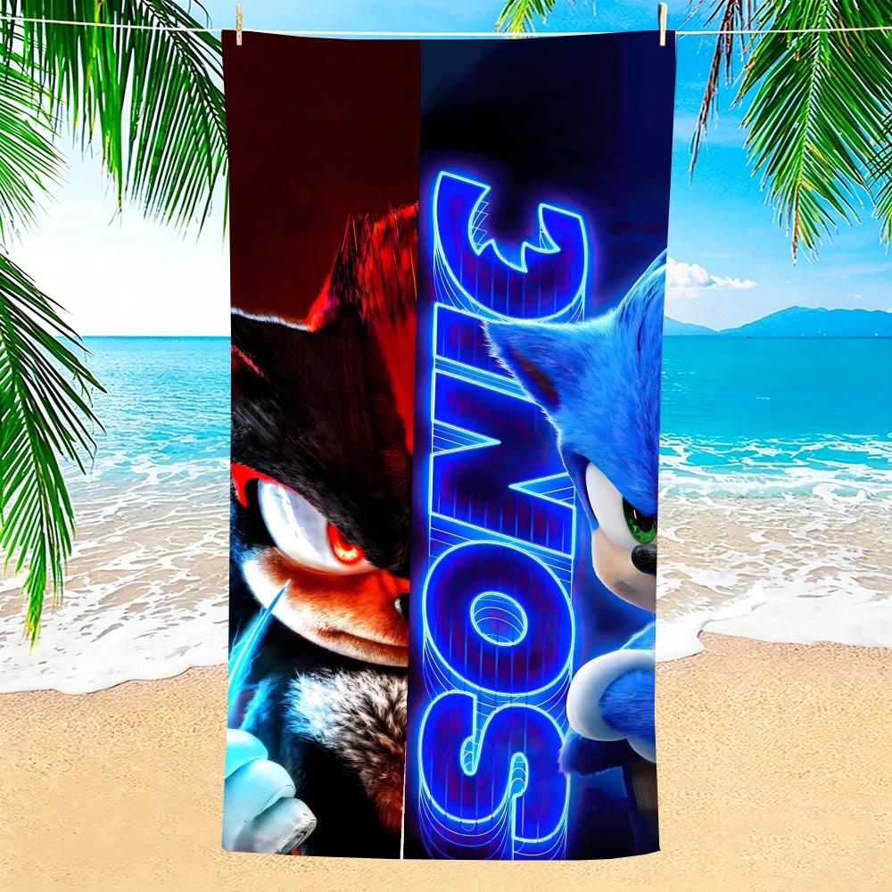 Game S-Sonic Soft Pool Gift For Travel Gym Shower Camping Quick Dry Sports Large Beach Towels
