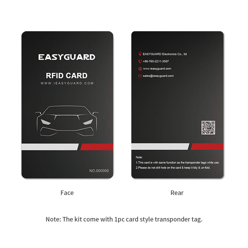 Sistem de alarmă auto RFID inteligent EASYGUARD Ec004 cu buton de pornire motor prin apăsare și Keyless Go Compatibil cu majoritatea sistemelor de vehicule de 12V DC,