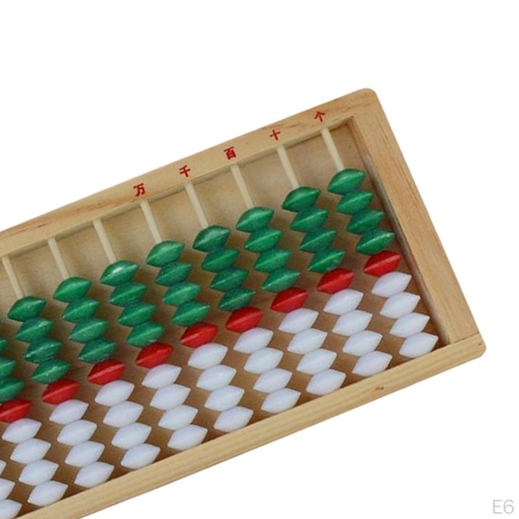 11-stellige Stäbe Standard Abacus Chinesischer Rechner Zählen Mathematik Kleinkinder Spielzeug Geschenk