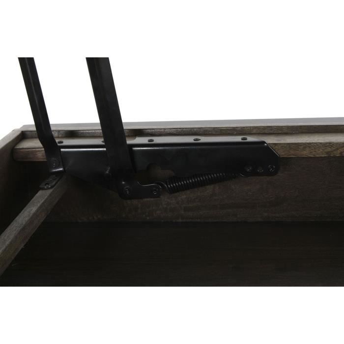 Table d'appoint - Vintage - Bois de manguier - Noir et brun foncé - 116 cm