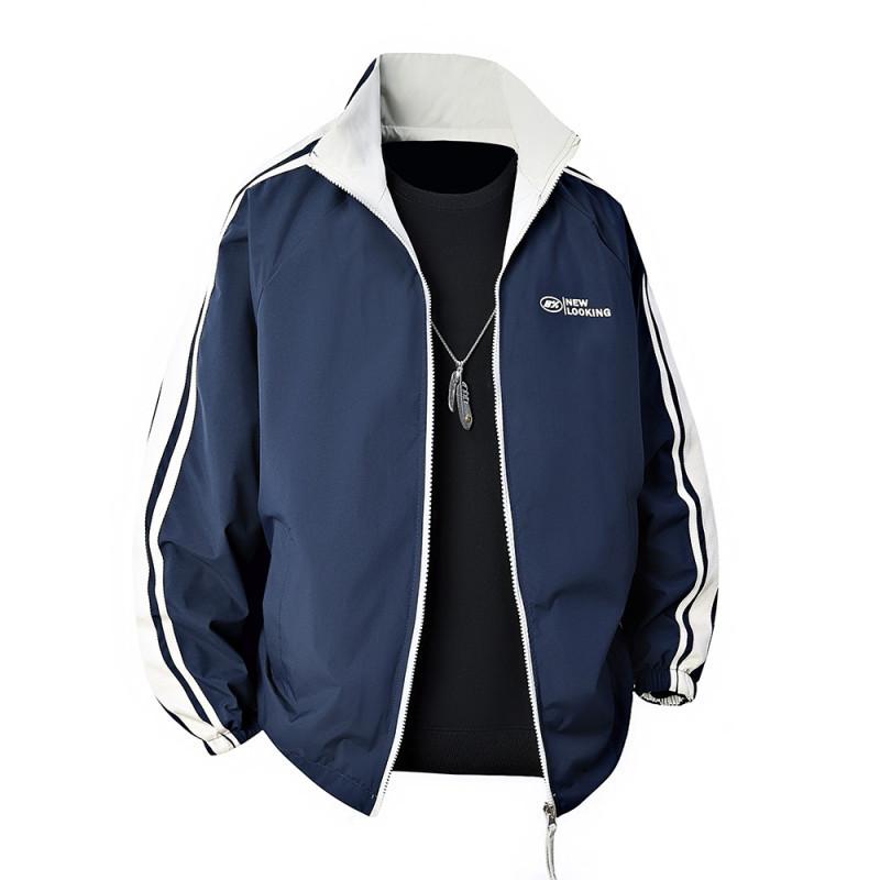 Fall Two-sided Casual Jacket Loose High Lapel Jacket Teen Men's Jacket Jacket