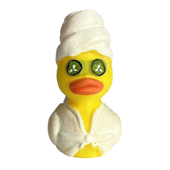 1/2Pcs Diving Duck Figurine 3D Printed SPA Duck Statue Cartoon Animal Sculpture Home Office Desktop Decoration Ornament