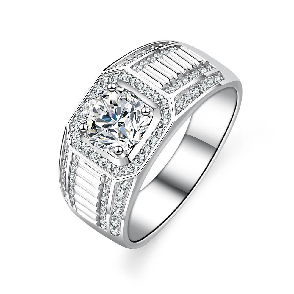 Nabest GRA Certified 1CT VVS D 3EX Moissanite Luxury Men Ring   CopperWedding Promise Rings for Mans Fine Jewelry