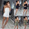 Stylowy Damski Kombinezon z Szortami z Liśćmi na Szykowny Letni Look